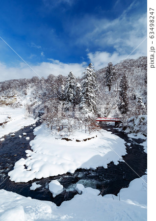 【青森県黒石市】中野もみじ山の雪景色 63498247