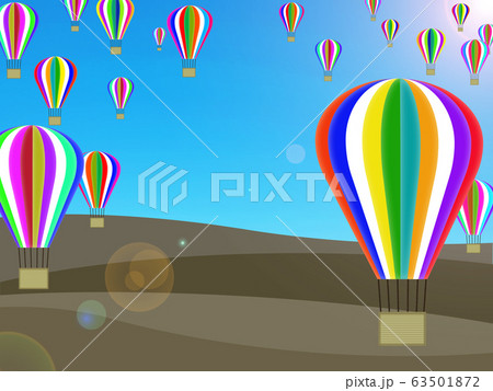 熱気球　バルーン　イラスト素材 63501872