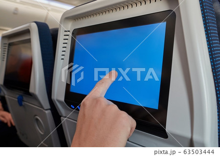 Plane infotainment screen Plane infotainment screen 63503444