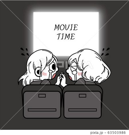 映画鑑賞のイラスト素材