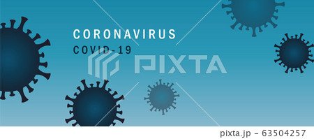 corona virus covid-19 white banner 63504257