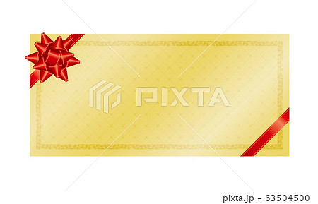 金色のギフトカードフレームのベクターイラスト 金色のギフトカードフレームのベクターイラスト 63504500