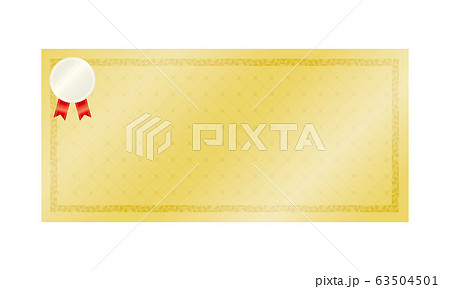 金色のギフトカードフレームのベクターイラスト 金色のギフトカードフレームのベクターイラスト 63504501