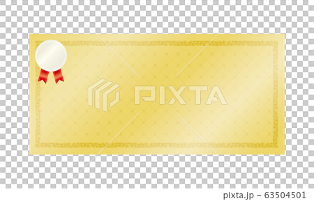 金色のギフトカードフレームのベクターイラスト 金色のギフトカードフレームのベクターイラスト 63504501