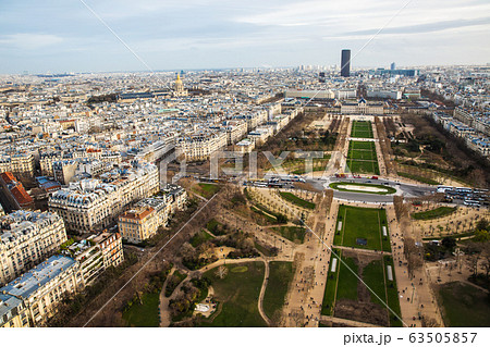 View of Paris city from Eiffel Tower View of Paris city from Eiffel Tower 63505857