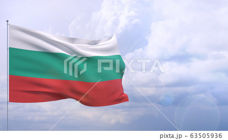 High resolution close-up flag of Bulgaria. 3D illustration. High resolution close-up flag of Bulgaria. 3D illustration. 63505936