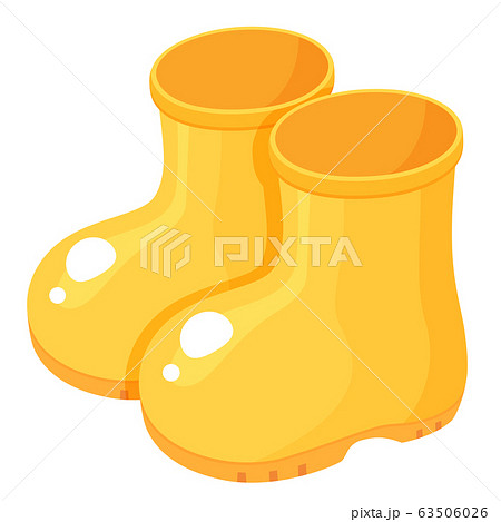 黄色の長靴のイラストのイラスト素材