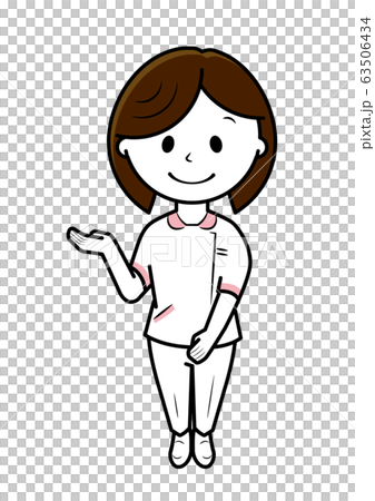 女護士照顧者頂視圖 女護士照顧者頂視圖 63506434