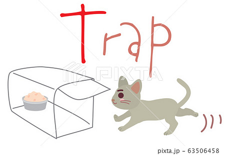 地域猫TNRの説明イラスト　Trap 63506458
