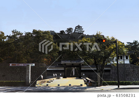 秋の丸亀城の風景 秋の丸亀城の風景 63508231