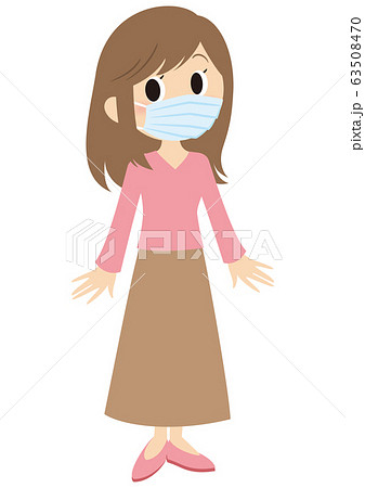 マスクをする女性 マスクをする女性 63508470