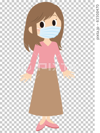 マスクをする女性 マスクをする女性 63508470
