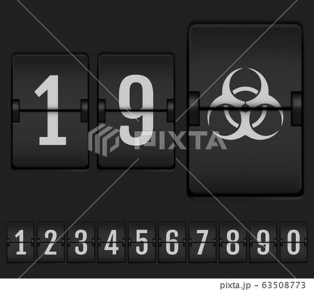 Numbers from Mechanical Scoreboard Alphabet 63508773