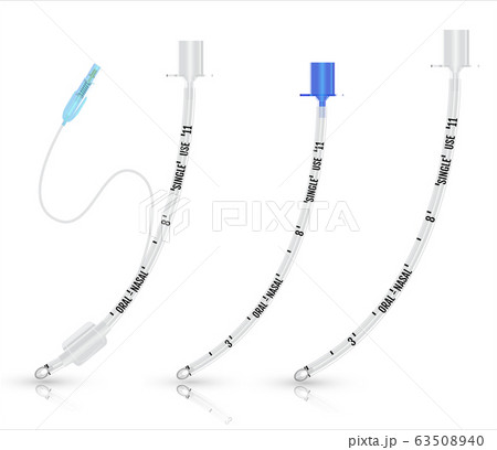 Tracheal - endotracheal - intubation - tube. Vector illustration 63508940