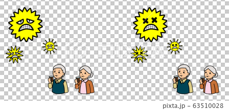 漱口以去除病毒和預防感冒等疾病的老年人 63510028