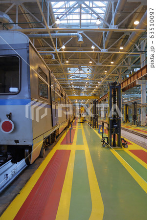 Subway train service depot. Moscow, Russia 63510097