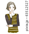 困り顔の女性 63512527
