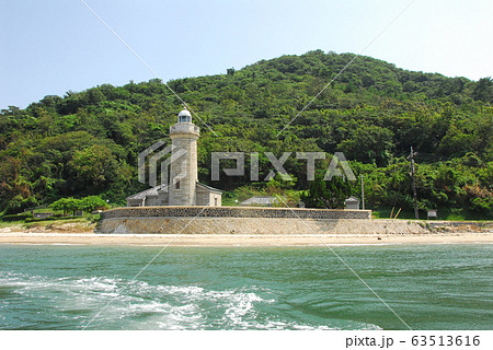 船の上から男木島灯台 63513616