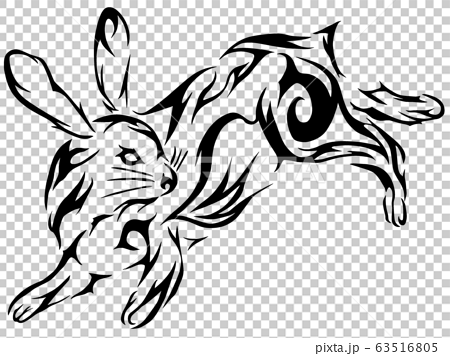 Tribal Rabbit Stock Illustration