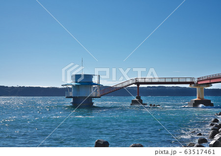 串本海中公園 海中展望塔 和歌山県東牟婁郡串本町有田の写真素材