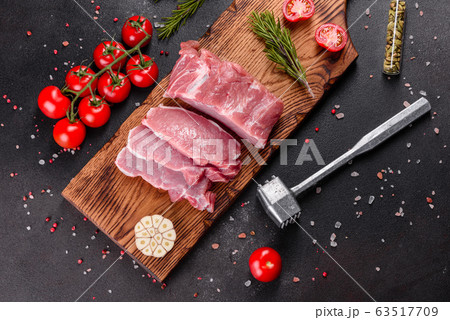 Fresh pieces pork ready to cook 63517709