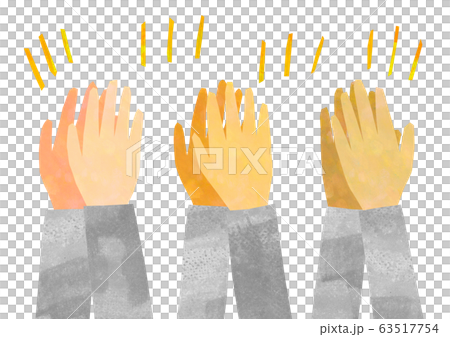 拍手のイラスト　グレートーン 63517754