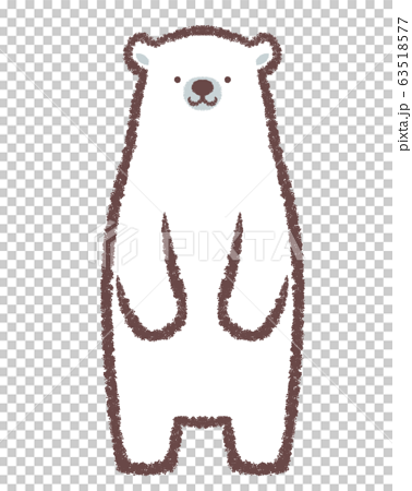 Polar Bear Large Front View Stock Illustration