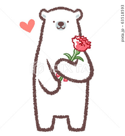 シロクマ大-お母さんありがとうのイラスト素材 [63518593] - PIXTA