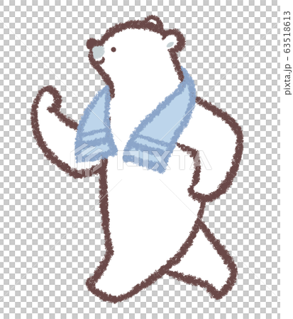 シロクマ大-歩くタオル付き 63518613