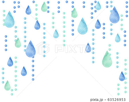 雨粒　水彩テクスチャー 63526953