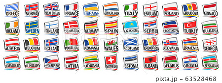 Vector set of European Countries Flags 63528468