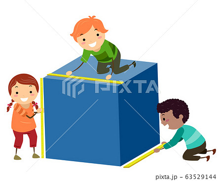 Stickman Kids Measure Cube Height Width Length 63529144