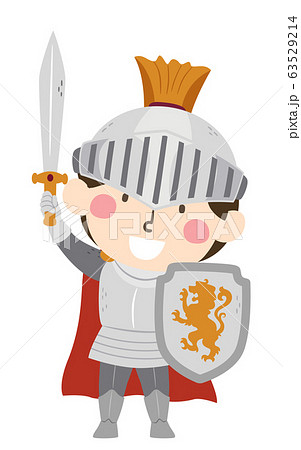 Kid Boy Medieval Knight Illustration 63529214