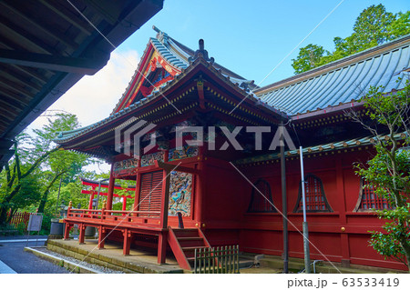 東京八王子市 新緑の高尾山薬王院 飯縄権現堂の東側 63533419