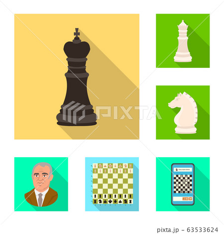Vector design of checkmate and thin sign. Collection of checkmate and target vector icon for stock. 63533624