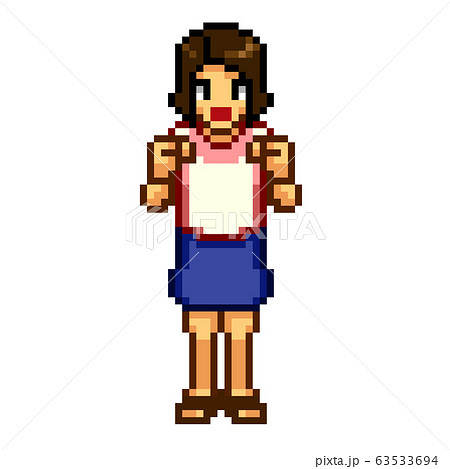 Tシャツ女性01喜びのイラスト素材