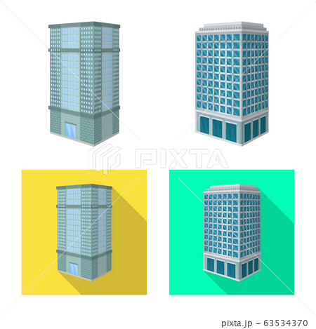 Isolated Object Of Construction And Building のイラスト素材