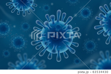 Coronavirus covid-19 blue banner. 63534430