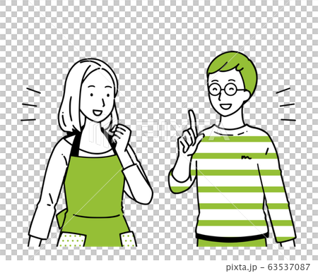 会話をする夫婦 63537087