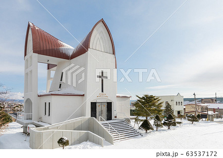 函館_聖ヨハネ教会雪景色 63537172