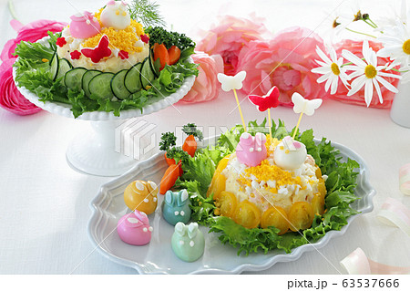 イースターサラダ　ポテトサラダケーキ 63537666