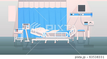 hospital operating table and medical devices modern clinic surgery room intensive therapy ward interior horizontal 63538331