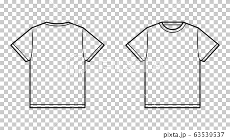 時裝尺寸符號和說明，設計插圖素材/衣服T恤的模板 63539537