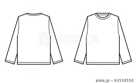 ファッション サイズ 表記や説明 デザイン用 テンプレート イラスト素材 洋服 ロングtシャツのイラスト素材 63539550 Pixta