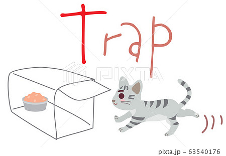 地域猫TNRの説明イラスト　Trap 63540176