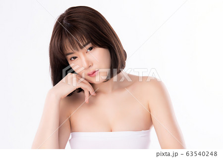 Beautiful Young Asian Woman with Clean Fresh Skin. Beautiful Young Asian Woman with Clean Fresh Skin. 63540248