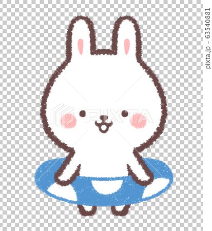 ウサギ浮き輪のイラスト素材 [63540881] - PIXTA