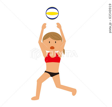 ビーチバレー女子6のイラスト素材