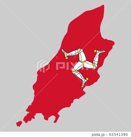 Isle of Man Map flag Vector Isle of Man Map flag Vector 63541390