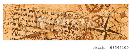 Grunge brown steampunk banner one Grunge brown steampunk banner one 63542109